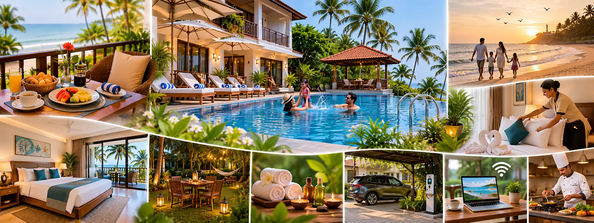 Tranquil coastal resort surroundings at Mangrove Retreat